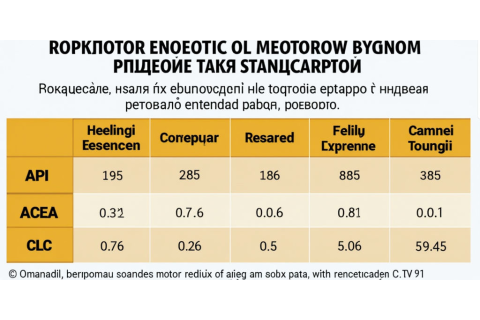 Chery — таблица соответствий допусков и международных стандартов (API, ACEA и др.) для правильного подбора моторного масла