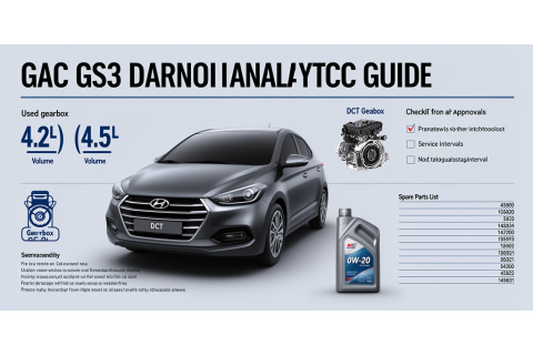 GAC GS3 — регламент ТО, масла, расходники и артикулы
