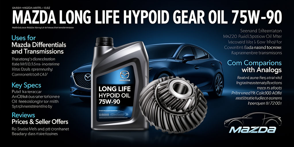 Mazda Long Life Hypoid Gear Oil 75W-90 — характеристики, совместимость и как выбрать