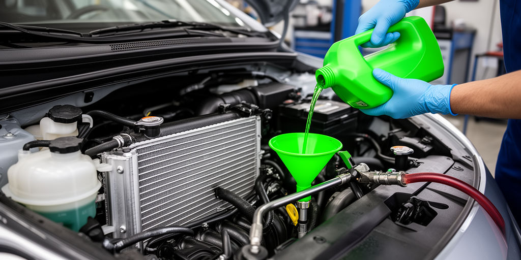 Замена антифриза Hyundai Solaris с промывкой системы охлаждения