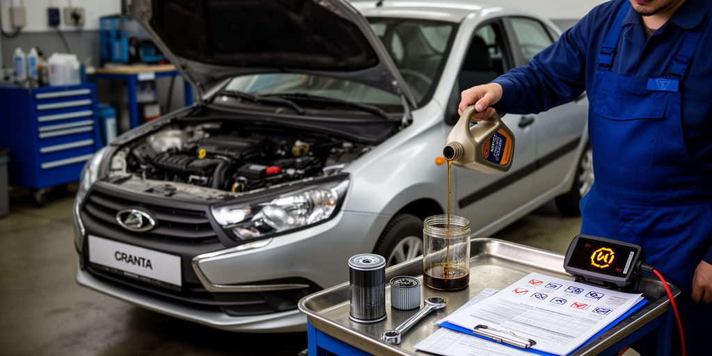 Lada Granta FL на 10000 км: замена масла, масляный фильтр, Check Engine и итоги владения