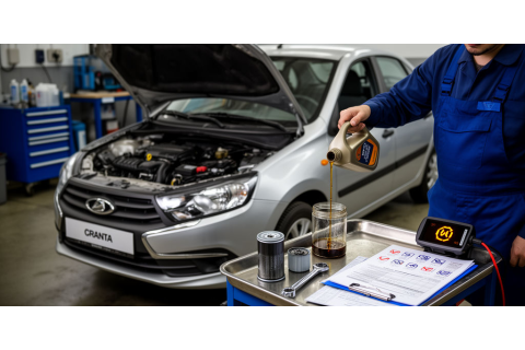 Lada Granta FL на 10000 км: замена масла, масляный фильтр, Check Engine и итоги владения