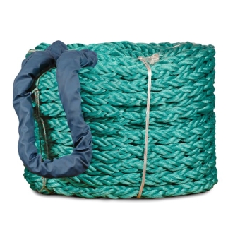 Канат швартовый полистиловый 8-ми прядный плетеный 48 мм. Бухта 220м. (зеленый)