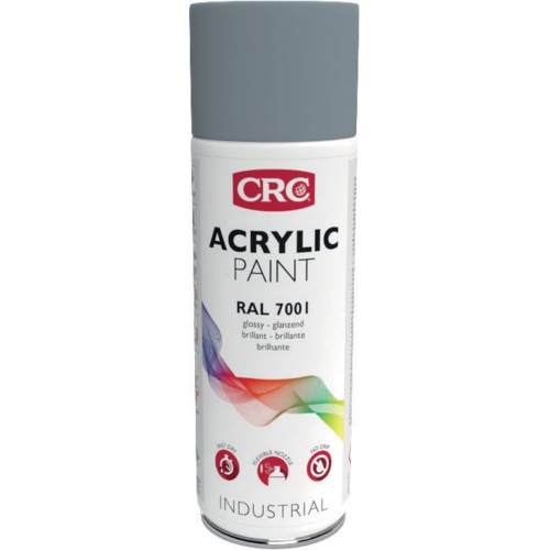 ACRYLIC PAINT 7001 Silver Grey CRC, 400 мл - Серая аэрозольная краска для защиты и декора