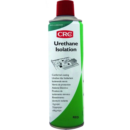 URETHANE ISOLATION RED CRC, 250 мл- Красный полиуретановый изоляционный лак аэрозоль