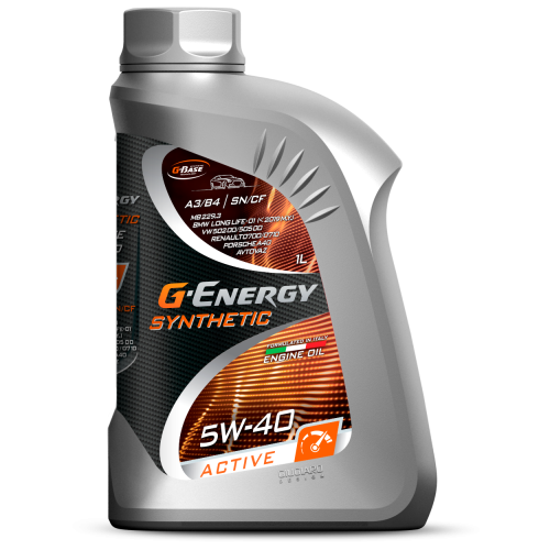 Моторное масло G-Energy Synthetic Active, 5W-40, 1 л, синтетика