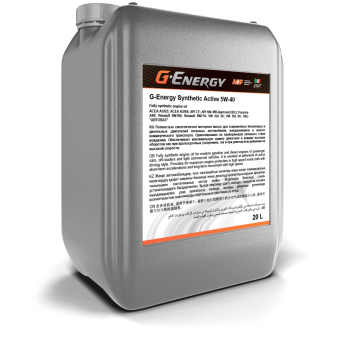 Моторное масло G-Energy Synthetic Active, 5W-40, 20 л, синтетика