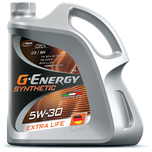 Моторное масло G-Energy Synthetic Extra Life, 5W-30, 4 л, синтетика