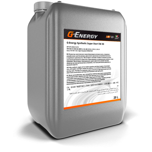 Моторное масло G-Energy Synthetic Super Start, 5W-30, 20 л, синтетика
