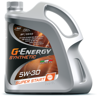 Моторное масло G-Energy Synthetic Super Start, 5W-30, 4 л, синтетика