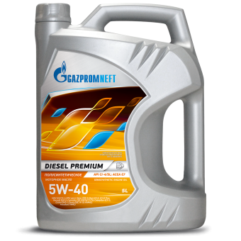 Грузовое масло Gazpromneft Diesel Premium, 5W-40, 5 л, синтетика