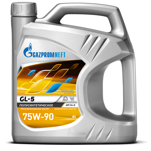 Трансмиссионное масло Gazpromneft GL-5, 75W-90, 4 л, полусинтетика