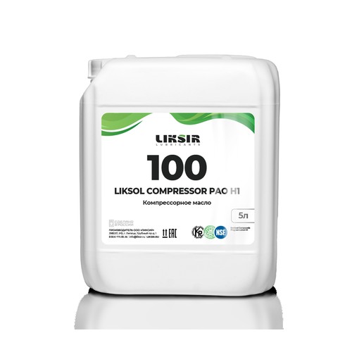 Пищевое масло Liksir Compressor PAO ISO VG: 100, 20 л, синтетика