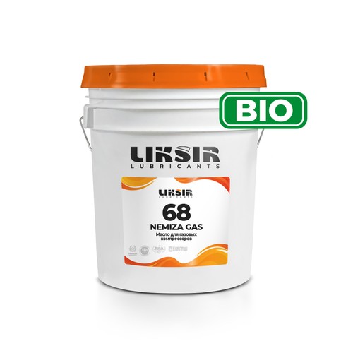 Компрессорное масло Liksir Nemiza Gas ISO 68, 20 л, синтетика