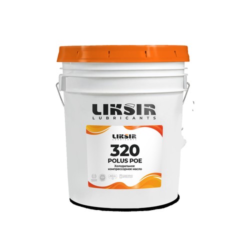 Масло для компрессоров холодильных установок Liksir Polus POE ISO 320, 5 л, синтетика