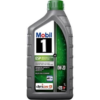 Моторное масло Mobil 1 ESP X2, 0W-20, 1 л, синтетика