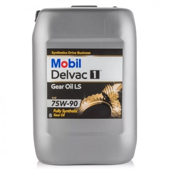 Трансмиссионное масло Mobil Delvac 1 Gear Oil LS, 75W-90, 20 л, синтетика
