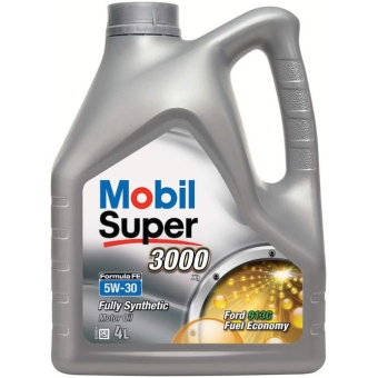 Моторное масло Mobil Super 3000 X1 Formula FE, 5W-30, 4 л, синтетика