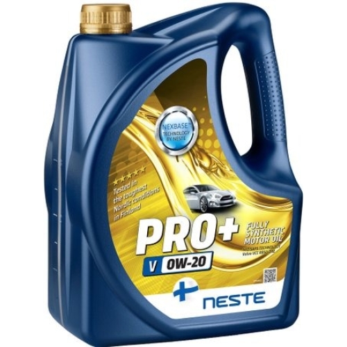 Моторное масло Neste Pro+ V 0W-20, 4 л, синтетика