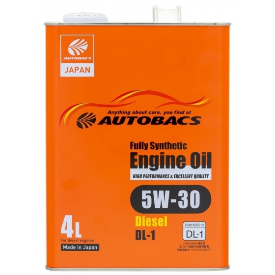 Моторное масло Autobacs Fully Synthetic Diesel 5W-30 DL-1, 1 л, синтетика