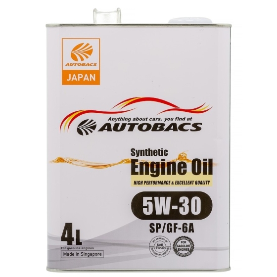 Моторное масло Autobacs Engine Oil Synthetic 5W-30 SP, 4 л, синтетика