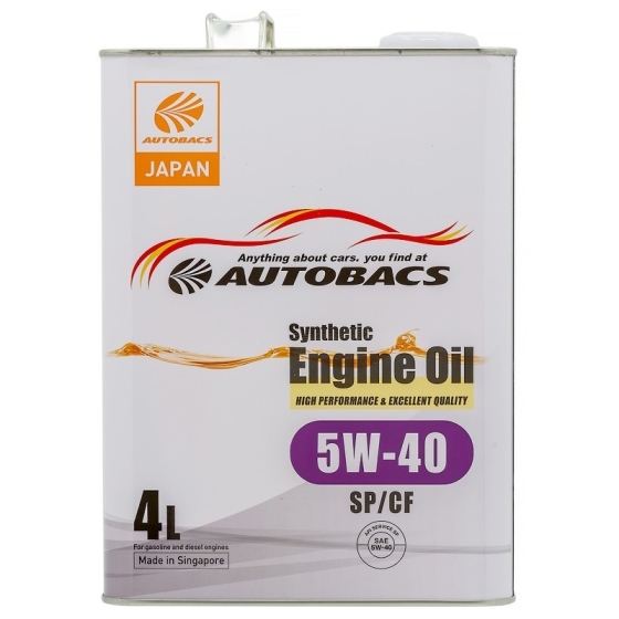 Моторное масло Autobacs Engine Oil Synthetic 5W-40 SP, 1 л, синтетика