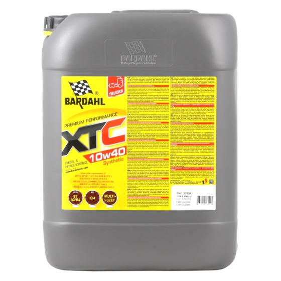 Моторное масло Bardahl XTC Trucks, 10W-40, 20 л, синтетика