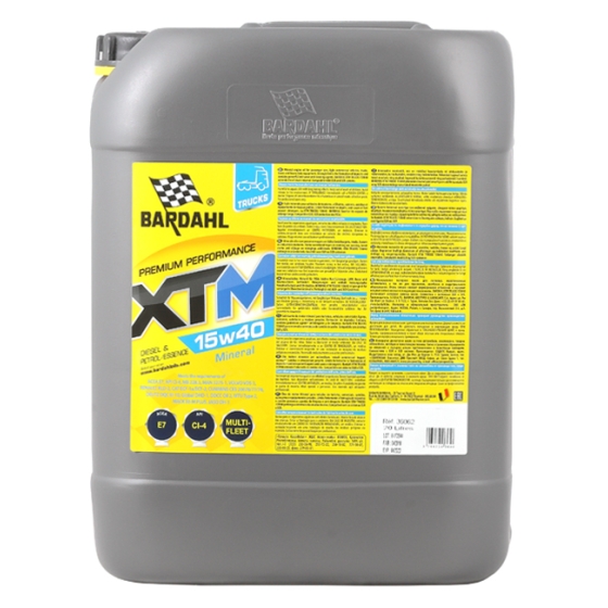 Моторное масло Bardahl XTM Trucks, 15W-40, 20 л, минеральное