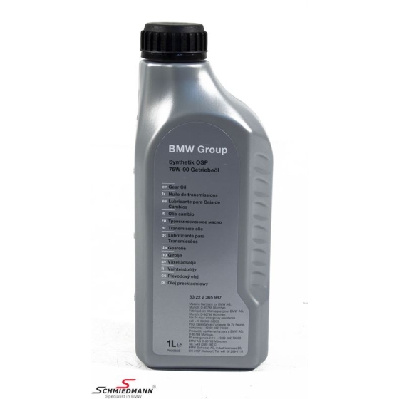 Трансмиссионное масло BMW OSP Synthetik 75W-90, 1 л, синтетика