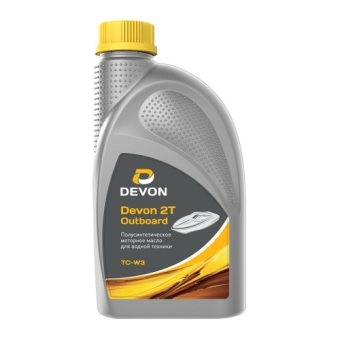 Моторное масло Devon 2T Outboard, 1 л, синтетика