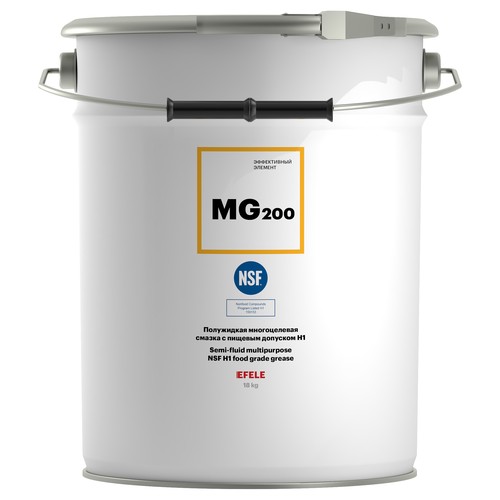 Пищевая смазка Efele MG-200 NLGI 00, 18 кг, минеральное