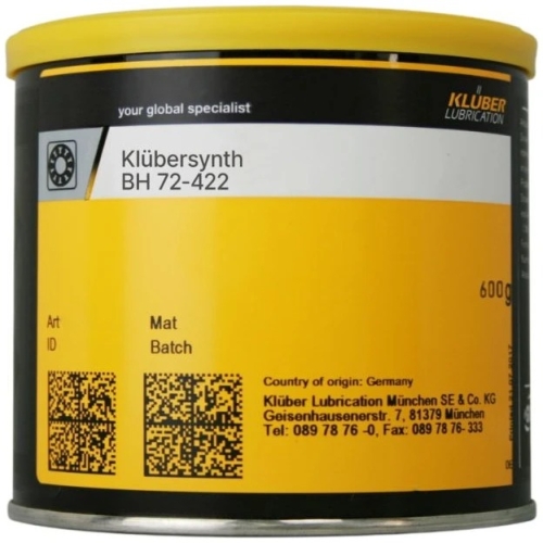 KLUBER Klubersynth BH 72-422, 600 г - Синтетическая высокотемпературная смазка