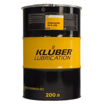 Редукторное масло KLUBER Klubersynth ISO VG: 220, 200 л, синтетика