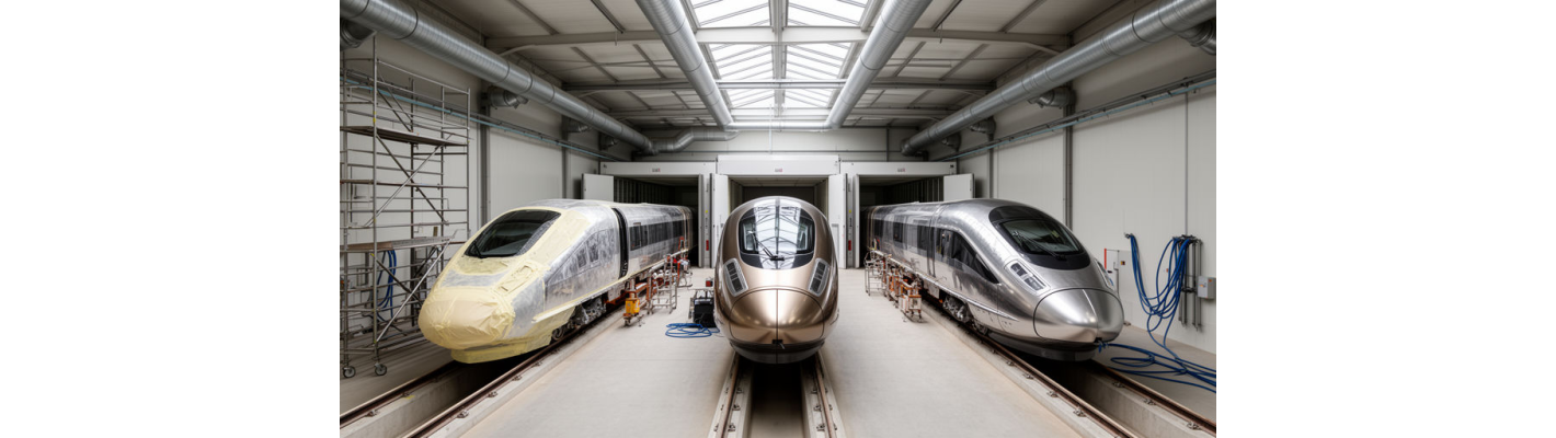 «Уральские локомотивы» завершили окраску кузовов первых вагонов для ВСМ