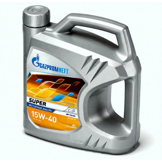 Моторное масло Gazpromneft Super, 15W-40, 4 л, минеральное