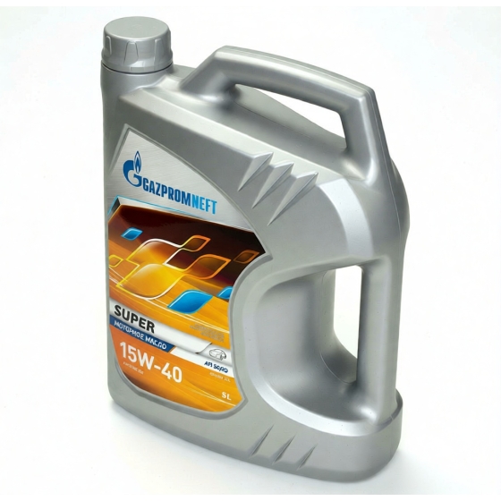 Моторное масло Gazpromneft Super, 15W-40, 5 л, минеральное