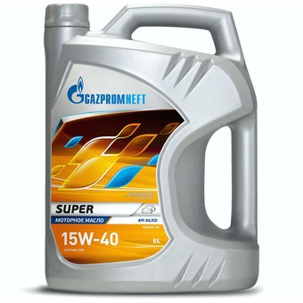 Моторное масло Gazpromneft Super, 15W-40, 5 л, минеральное