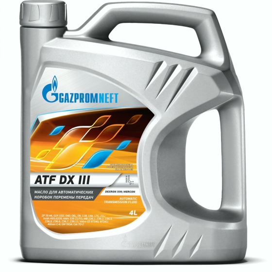 Трансмиссионное масло Gazpromneft ATF DX III, 4 л, полусинтетика