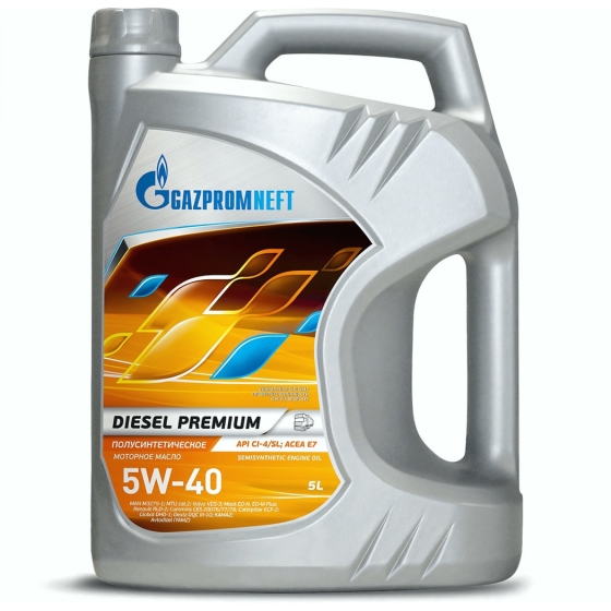 Грузовое масло Gazpromneft Diesel Premium, 5W-40, 5 л, синтетика