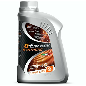 Моторное масло G-Energy Synthetic Long Life, 10W-40, 1 л, синтетика