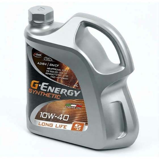 Моторное масло G-Energy Synthetic Long Life, 10W-40, 4 л, синтетика