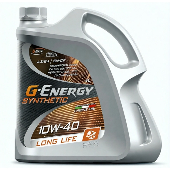 Моторное масло G-Energy Synthetic Long Life, 10W-40, 4 л, синтетика
