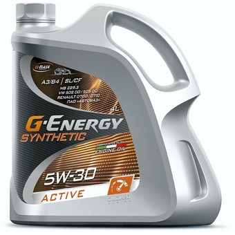 Моторное масло G-Energy Synthetic Active, 5W-30, 4 л, синтетика