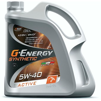 Моторное масло G-Energy Synthetic Active, 5W-40, 4 л, синтетика