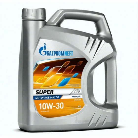 Моторное масло Gazpromneft Super, 10W-30, 4 л, минеральное