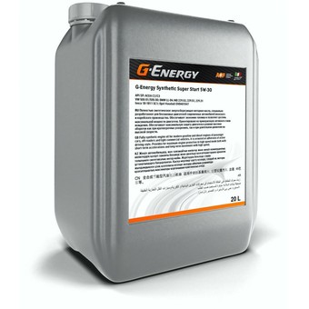 Моторное масло G-Energy Synthetic Super Start, 5W-30, 20 л, синтетика