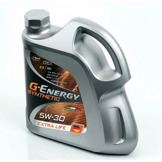 Моторное масло G-Energy Synthetic Extra Life, 5W-30, 4 л, синтетика