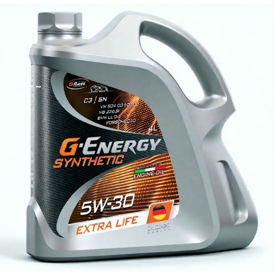 Моторное масло G-Energy Synthetic Extra Life, 5W-30, 4 л, синтетика