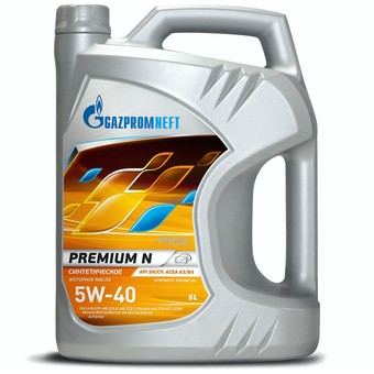 Моторное масло Gazpromneft Premium N, 5W-40, 5 л, синтетика