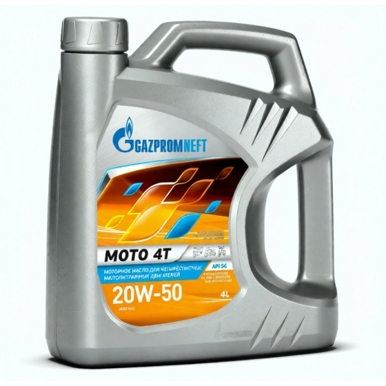 Моторное масло Gazpromneft Moto 4T, 20W-50, 4 л, минеральное